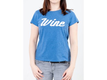 Modré dámske tričko s nápisom Wine od značky Gant