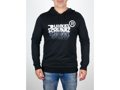 Čierna mikina Dunkelschwarz s kapucňou