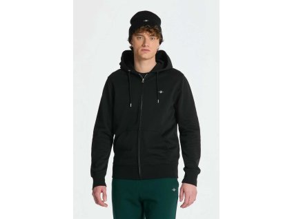 Čierna celozapínacia mikina Gant Reg Shield
