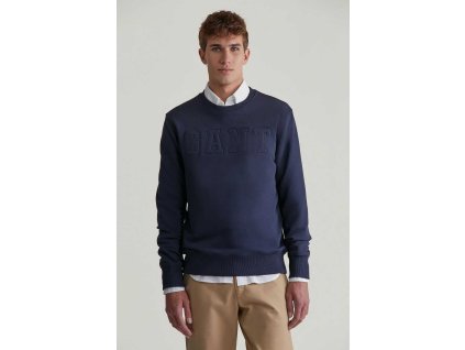 Pánska mikina Gant Embossed v tmavomodrej farbe