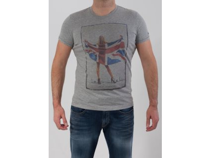 Pánske šedé tričko Pepe Jeans
