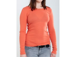 Oranžové dámske tričko s dlhým rukávom Gant
