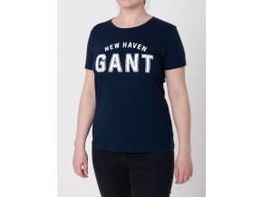 Tmavomodré dámske tričko Gant