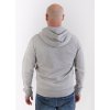 Pánska šedá mikina s veľkým nápisom a kapucňou