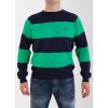 Pánsky sveter so zelenými pruhmi Gant