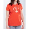 Oranžové dámske tričko Gant s kotvou