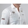 Pánska biela košeľa Aeronautica Militare s nášivkami