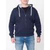 Pánska tmavomodrá mikina na zips a s kapucňou