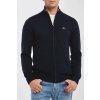 Pánsky čierny piké sveter Gant so zipsom