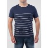 Pánske tmavomodré tričko s bielymi pruhmi ESPRITesprit