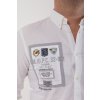 Pánska biela košeľa s nášivkami Aeronautica Militare