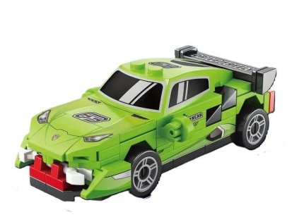 Auto zelené- stavebnice - velké kostičky