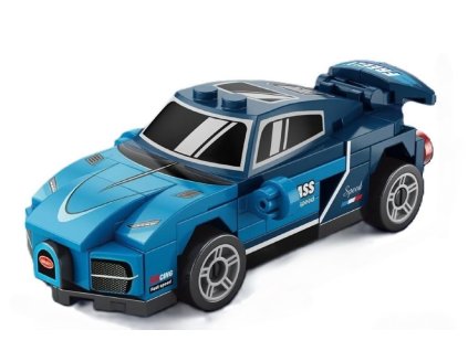 Auto modré- stavebnice - velké kostičky