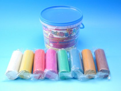 Souprava modelovacích hmot 131711, 8 barev, 700g v kbelíku
