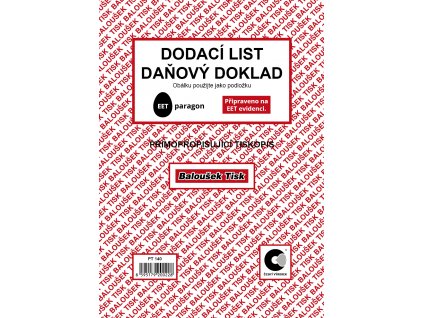 Dodací list - daňový doklad A5 - EET