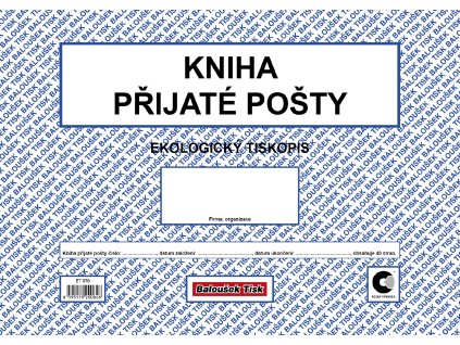 Kniha přijaté pošty A4 /oboustr./