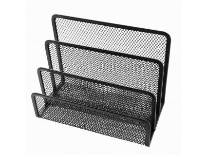 6437cccb7e722fbaa193c3d6 stojak na koperty siatka czarny