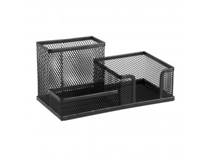 6437c8447e722fbaa12ed392 przybornik na biurko siatka 205x103x98mm czarny