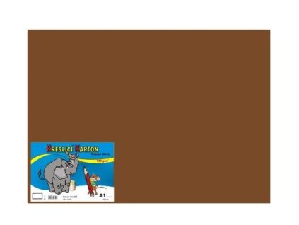 42304 kreslici karton barevny a1 10 180g hnedy