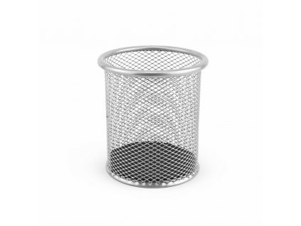 6437bb187e722fbaa1dfa366 kubek na dugopisy siatka srebrny