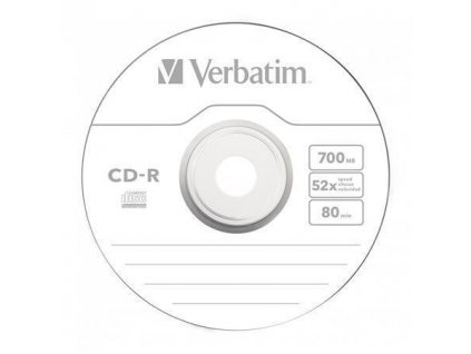 CD-R 700MB, 80min., 52x, DLP Crystal AZO, Verbatim, 1ks