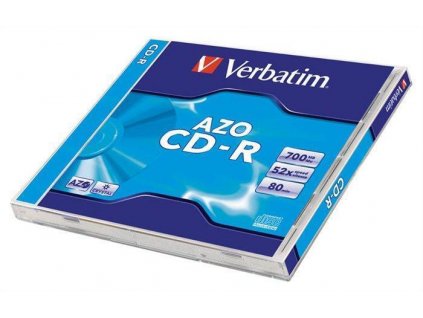 CD-R 700MB, 80min., 52x, DLP Crystal AZO, Verbatim, jewel box