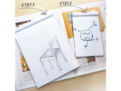 Samolepicí bloček, čtverečkovaný, bílá barva, 190,5x114 mm, 50 listů, STICK N 21852