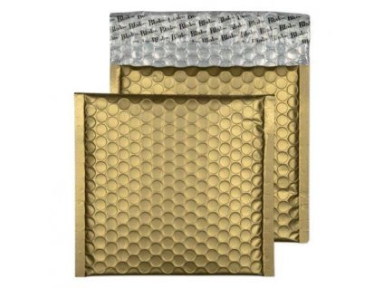 Obálka, metalická matná zlatá, bublinková, CD, 165 x 165 mm, BLAKE MTMG165