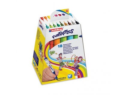 Dětský fix "14", Funtastics, sada 18 barev pro menší děti, EDDING
