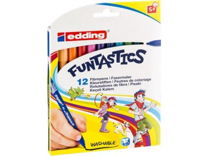 Dětský fix "15", Funtastics, sada 12 barev pro větší děti, EDDING