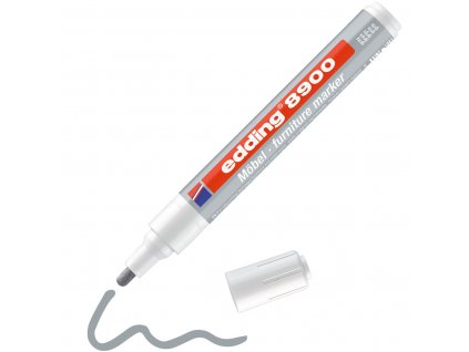 Opravný popisovač "8900" na nábytek, šedá, 1,5-2mm, kulatý hrot, EDDING