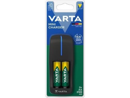 Battery charger, AA/AAA, 2x2100 mAh AA, VARTA "Mini"