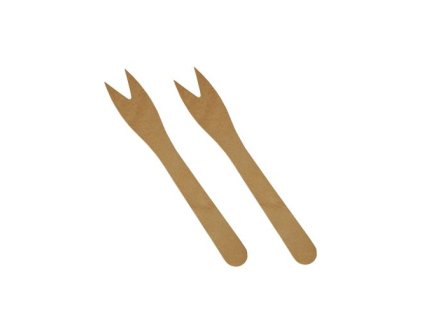 25386 snack forks wood pure 12 1 cm 82557 b 1