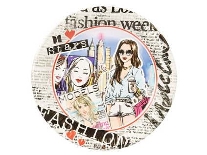 29994 papirovy talir s potiskem kulaty 230mm 10ks