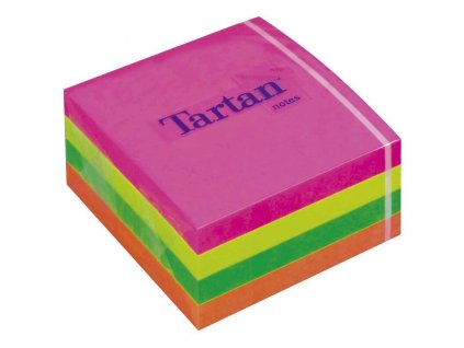 Samolepicí bloček, neon barvy, 76x76 mm, 400 lístků,TARTAN