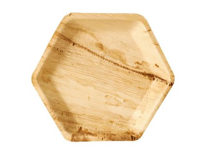 30249 plates palm leaf pure hexagonal 23 5 cm x 3 cm 85512 b 0