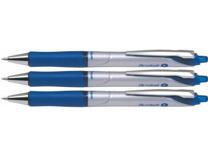 Kuličková pera "Acroball", modrá, 0,25 mm, kovový klip, 3 ks v balení, PILOT