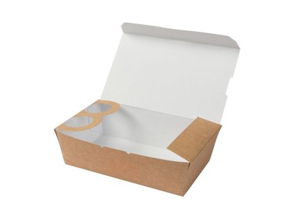 33660 papirovy cateringovy box kraft s uchytem na dip 1000ml 195 115 55mm 250ks