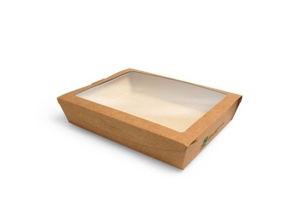 34668 delicacies boxes cardboard with window made of pla pure square 1500 ml 4 5 cm 87253 b 0