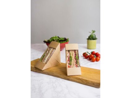 35853 pudelko na kanapki kraft 65mm okno pla 1 1