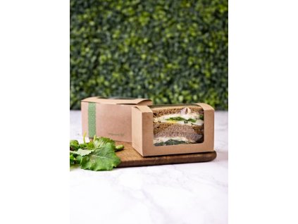 35856 papirovy box na sendvic s pla oknem vegware 125 75 75 mm 500ks