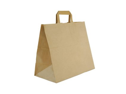 37632 1 papirova taska s plochym uchem kraft tng 320 170 290mm 200ks