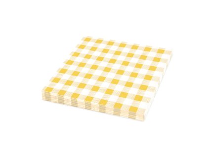 50799 ubrousky papirvoe 1vrst 33 x 33 cm karo zlute