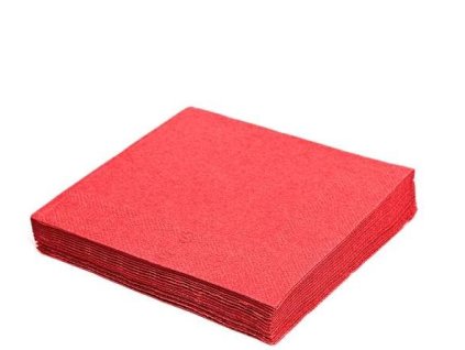Ubrousky 2vr. 33x33 1/4 sv. červená 50ks