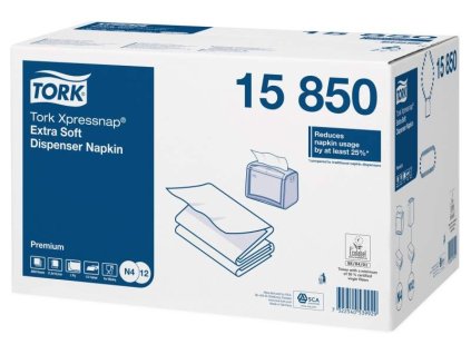 52914 tork 15850 xpressnap extra jemne bily ubrousek do zasobniku n4 2vr 8 x 1000 ks karton