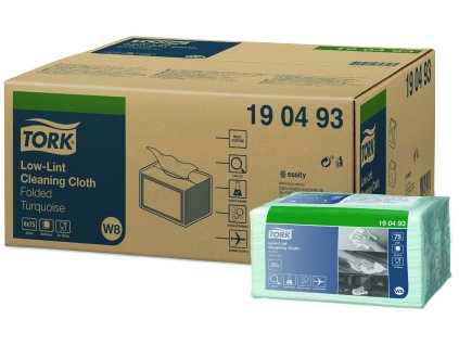 53640 tork 190493 low lint cistici uterka w8 tyrkysova netkana text 75utr karton