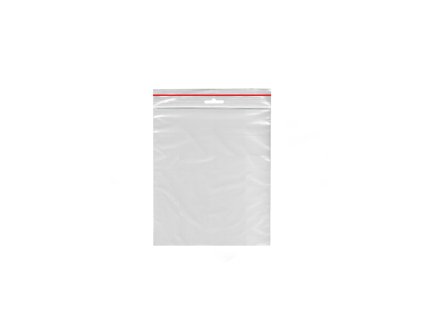 Rychlouzavírací sáček LDPE 50x70 červený pruh