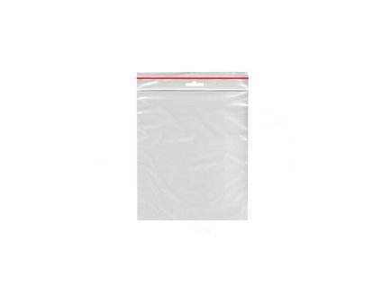 54399 rychlouzaviraci sacek ldpe 250x350 cerveny pruh