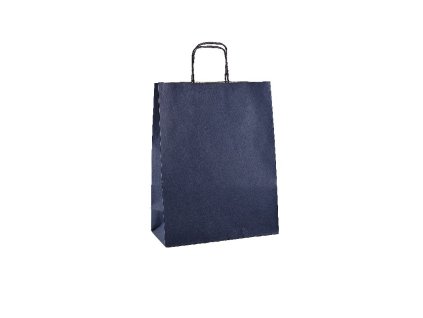 54813 papirova taska 18x21x8cm eko tm modra s prouzkem