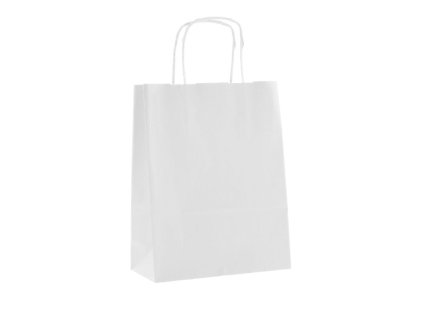 54831 papirova taska 25x32x11cm eko bila hladka